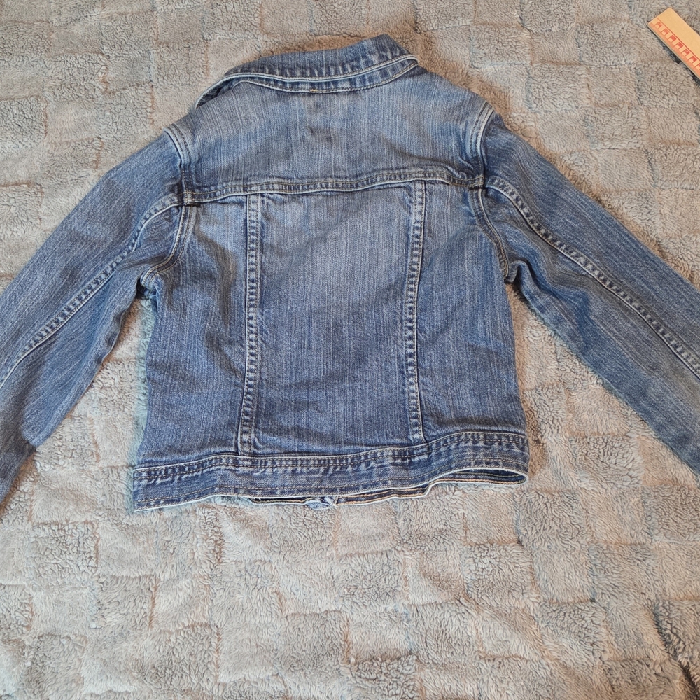 Y2K Gap Kids Jean Jacket Pink Threading-girls LG - Picture 11 of 11